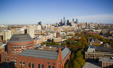 Aerial view of campus